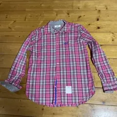 TOMMY チェック柄シャツ XL ピンク メンズ 長袖 トミーフィルフィガー