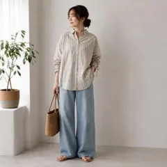 Plage アサ volume シャツ リネン長袖シャツ ライトグリーン - メルカリ