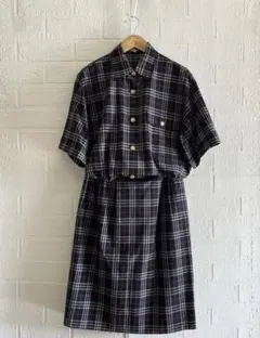 【希少】《BURBERRYS》ヴィンテージ 金ボタン チェック柄　セットアップ