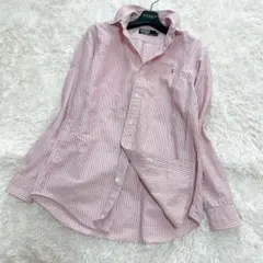 ポロバイラルフローレン 赤　ストライプシャツ　ポニー刺繍　キッズ170cm