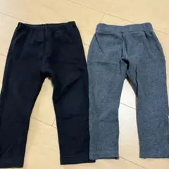 90サイズ 黒とグレーのパンツ 2点セット
