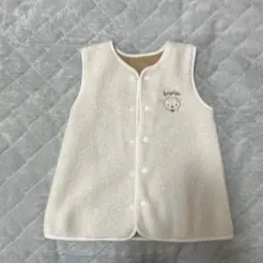 ホワイト スリーパー 50〜80cm クマ刺繍