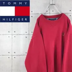 【90s】トミーヒルフィガー スウェット ワンポイント刺繍ロゴ トレーナー