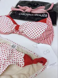 定価17850円❤︎CAROLINA GLASER ビキニ 水着 ドット柄 レッドのサムネイル