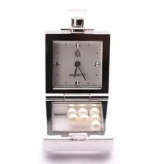 稼働 MIKIMOTO ペンダントウォッチ 真珠 スクエア ローマン 3518 