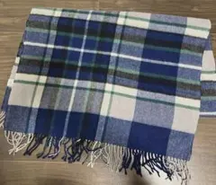 BEAMS DESIGN チェック柄　ストール　青