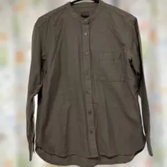 無印良品　洗いざらしオックス　スタンドカラーシャツ　 Mサイズ