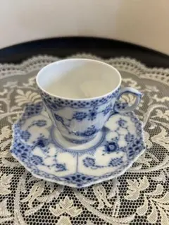 ロイヤルコペンハーゲン　デンマーク製 青い花柄 ティーカップ・ソーサー