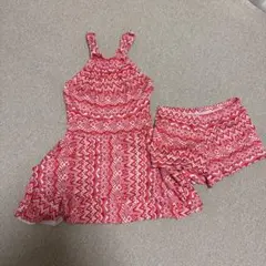 女の子ワンピース水着110〜120 短パン付き