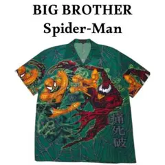 全面ビッグプリント スパイダーマン オープンカラーシャツ 開襟 マーベルのサムネイル