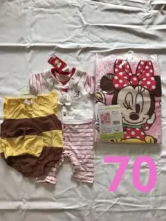 ★未使用★ ディズニーミニーマウスタオルケット➕70ベビーセットスヌーピー