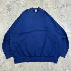 R*5様 USA製　フルーツオブザルーム　スウェット　XL　ブルー　無地　古着