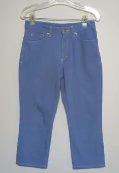 魔法のパンツ‼️B-THREE 七分丈パンツ　ストレッチ　ブルー　34