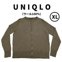 UNIQLO　ユニクロ　エクストラファインメリノクルーネックカーディガン　毛ＸＬ