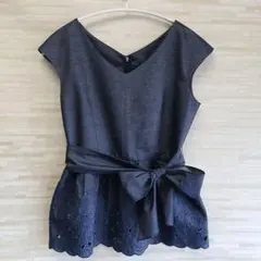 PROPORTION ノースリーブ トップス 裾刺繍のサムネイル