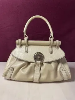 美品　FENDI ベージュ ハンドバッグ