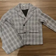 グレー系チェック スーツ・ブレザー 150cm