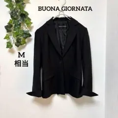 美品【BUONA GIORNATA 】テーラードジャケット 黒 11号 上品のサムネイル