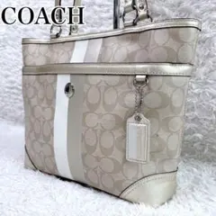 COACH Heritage Stripe Tote Bag Excellent