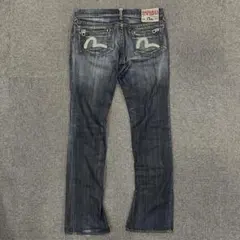 EVISU ダークブルー デニム フレア