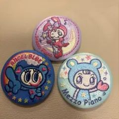 ナルミヤキャラクターズ 刺繍缶バッジビスケット メゾピアノ エンジェルブルー