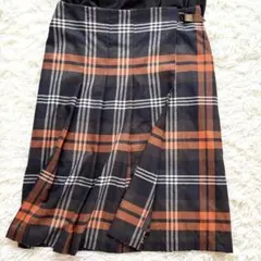 UNTITLED M チェック柄 巻き スカート 裏地付 レトロかわいい