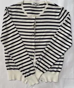 NATURAL BEAUTY BASIC ストライプカーディガン M