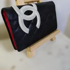CHANEL カンボンライン 長財布 ブラック ホワイトのサムネイル