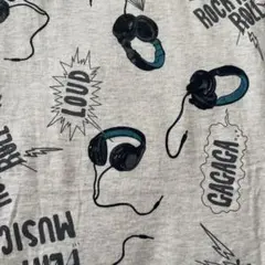 青ヘッドフォン ニット生地