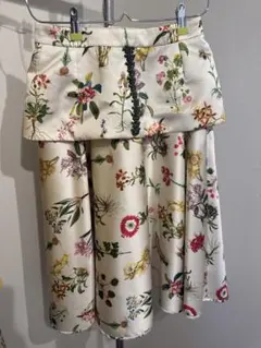 galliano ガリアーノ 和柄 シルク スカート フレア 花柄 24/38 - メルカリ