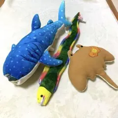 海遊館　ジンベエザメ　ウツボ　エイ　ぬいぐるみ　3点セットのサムネイル