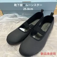 ムーンスター バレエシューズ 25.0cm チャコールグレー 靴下屋 コラボのサムネイル