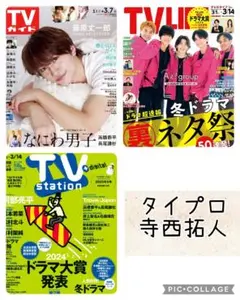 TV誌3誌　タイプロ　寺西拓人　切り抜き