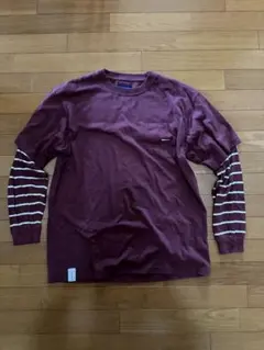 DESCENDANT レイヤード風 長袖Tシャツ ボルドー サイズ2のサムネイル