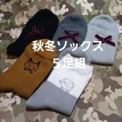 秋・冬ソックス５足組　23～25