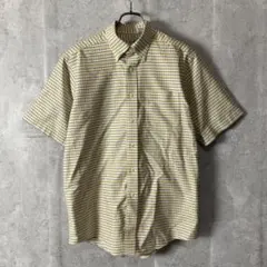 エルエルビーン L.L.Bean 半袖 BDシャツ チェック柄 黄 Mメンズ古着のサムネイル