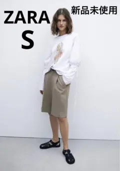 【新品未使用】ZARAロングTシャツS