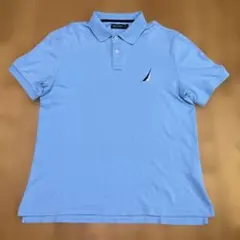 NAUTICA ポロシャツ 水色 Lサイズ