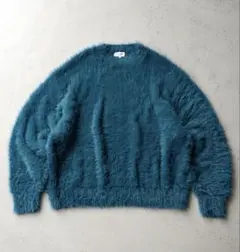 MONO-MART オーバーサイズファーニットプルオーバー ダークネイビー L