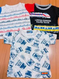 プラレール 新幹線　働く車Tシャツ 100cm 3枚セット