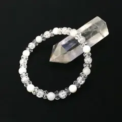 ムーンストーン マザーオブパール 水晶 天然石 パワーストーン ブレスレット