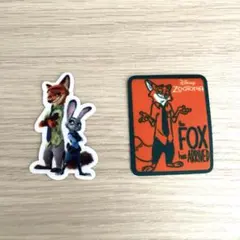 ディズニー　ズートピア　シール　ジュディ&ニック　2枚セット