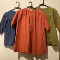 七分袖カジュアルワンピース3色セット　まとめ売り　サイズ120 130