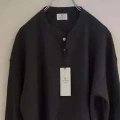 【新品タグ付き】LANVIN - ルーズフィット ヘンリーネック ワッフルロンT