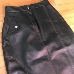 ハイウェスト ロング レザー スーカードのサムネイル