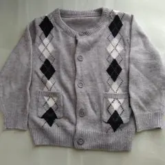 COMME CA ISM ベビー　アーガイル カーディガン 90