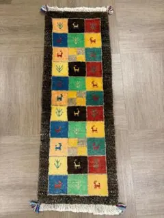 118x42cm ペルシャギャッベ ランナー (ギャベ) ペルシャ絨毯 ギャッベ