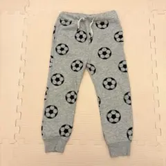 H&M 120cm サッカーボール柄　スエットパンツ　グレー