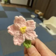 ピンク花デザイン ヘアクリップ 2個セット