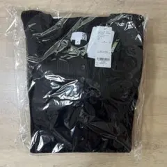 新品 LAKOLE 14ゲージヘンリーネックニットプルオーバー ブラック